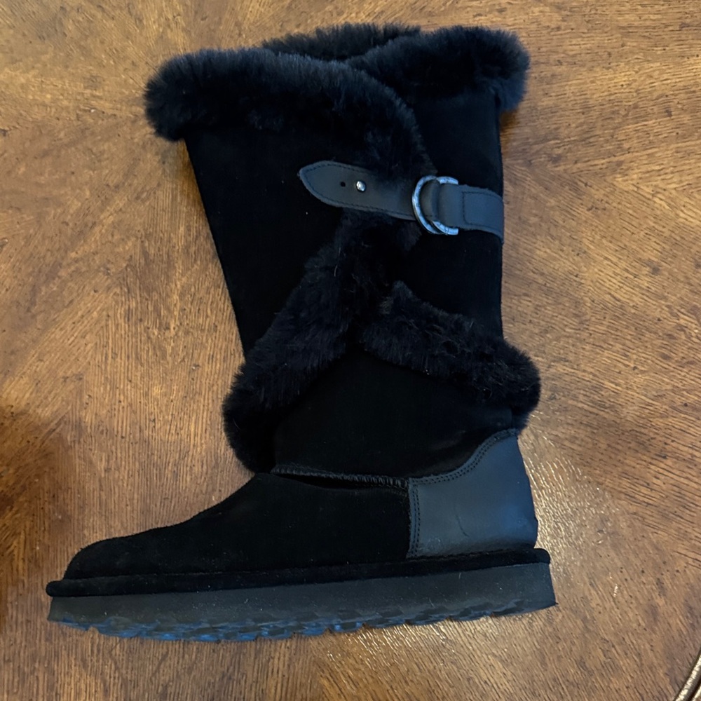 Bearpaw Sheila Tall Women's Black Fur-Lined Boots